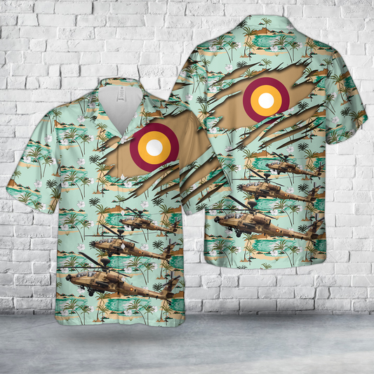 Qatar Emiri Air Force (QEAF) Boeing AH-64E Apache Guardian Hawaiian Shirt