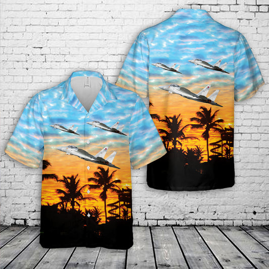 Qatar Emiri Air Force (QEAF) Boeing F-15QA Ababil Hawaiian Shirt