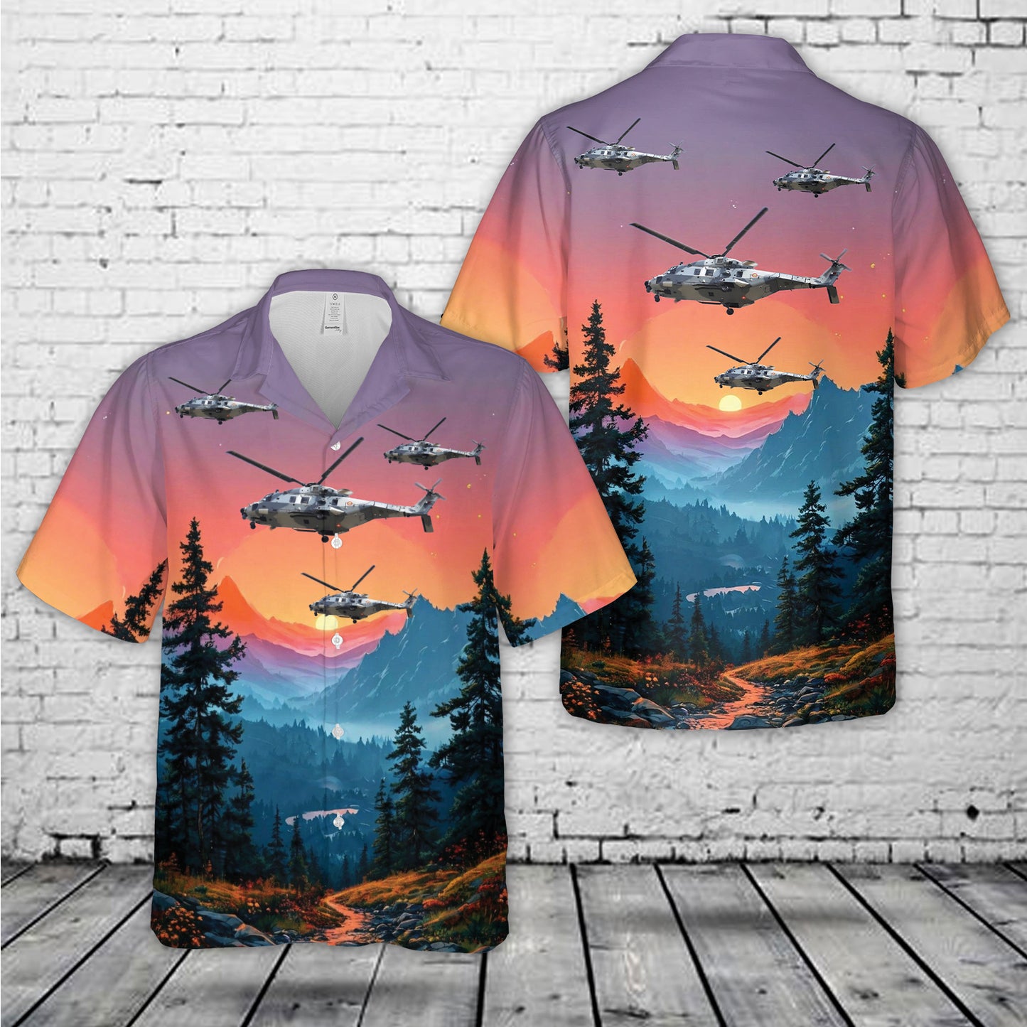 Qatar Emiri Air Force (QEAF) NH Industries NH-90TTH Hawaiian Shirt