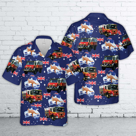 Queensland Fire Department Australia Day Hawaiian Shirt