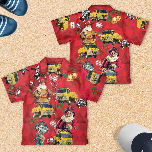 Queensland Rural Fire Service Fleet Christmas Youth Hawaiian Shirt
