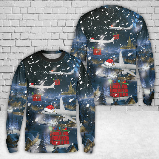 RAAF Boeing P-8A Poseidon Christmas AOP Long Sleeve Shirt