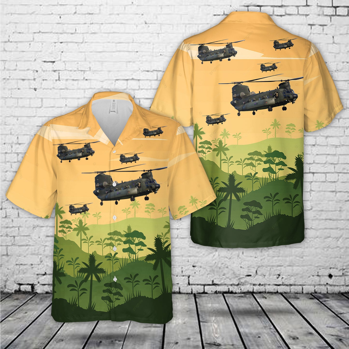 RAF Boeing Chinook HC.5 ZH897 7 Sqn Hawaiian Shirt