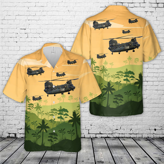 RAF Boeing Chinook HC.5 ZH897 7 Sqn Hawaiian Shirt