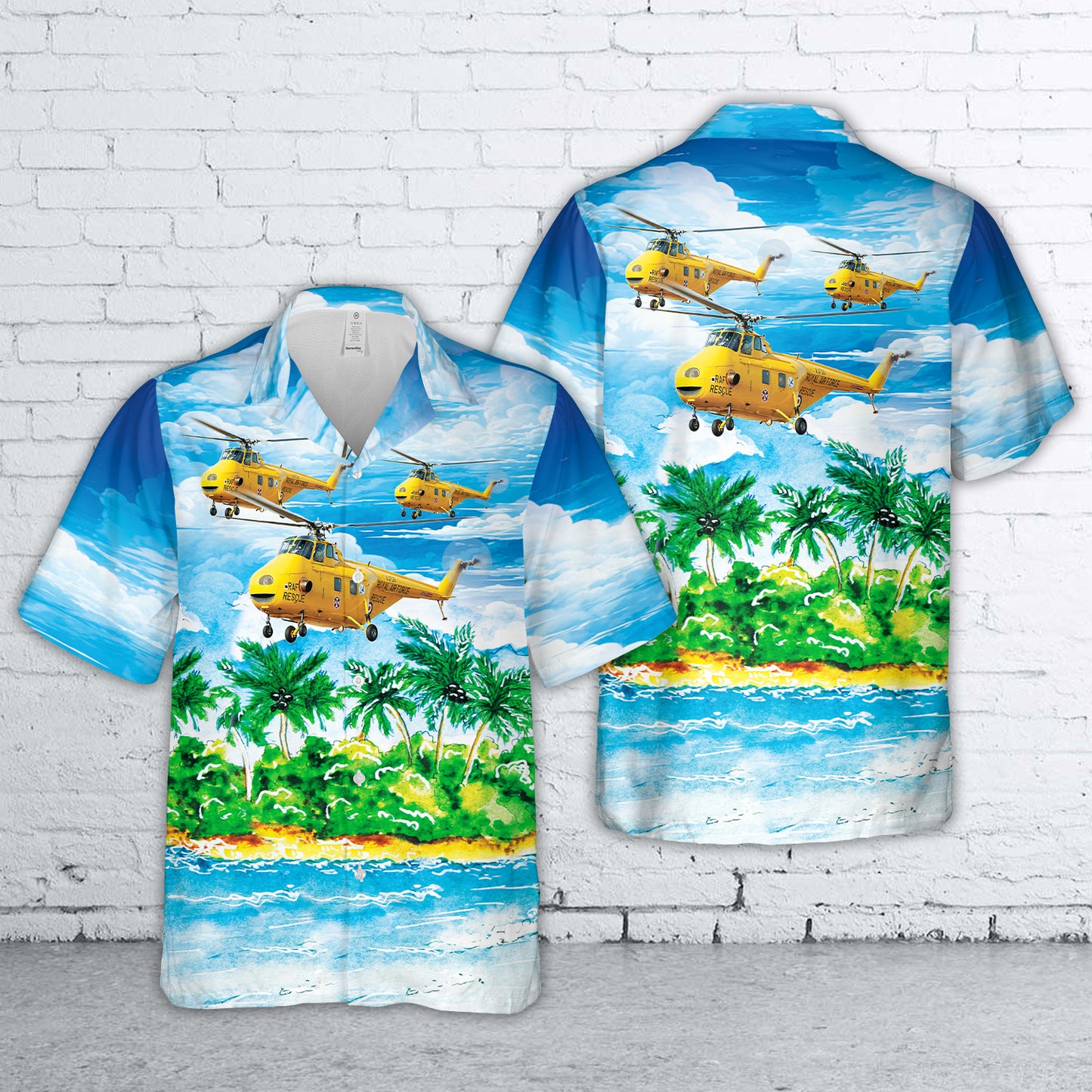 RAF Historical Whirlwind HAR.10 Search And Rescue Hawaiian Shirt