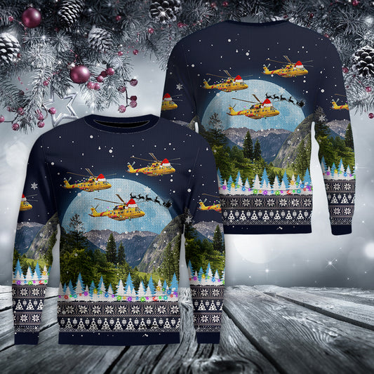 RCAF 103 Search and Rescue Squadron EHI CH-149 Cormorant Christmas AOP Sweater