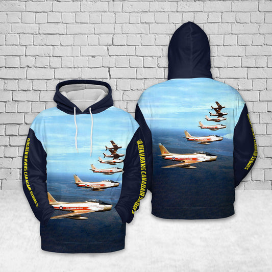 RCAF Golden Hawks Canadair Sabres 3D Hoodie