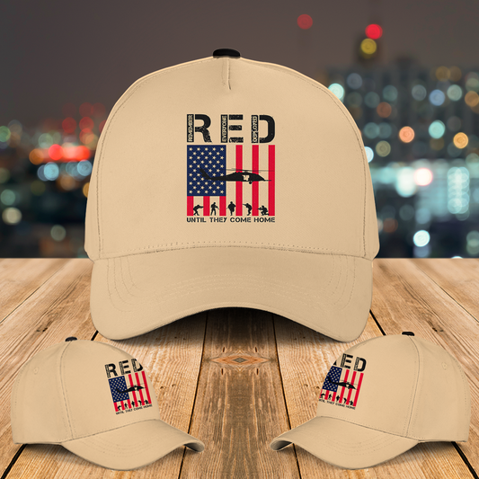 RED Friday Remember Everyone Deployed US Flag Military Veteran Baseball Cap