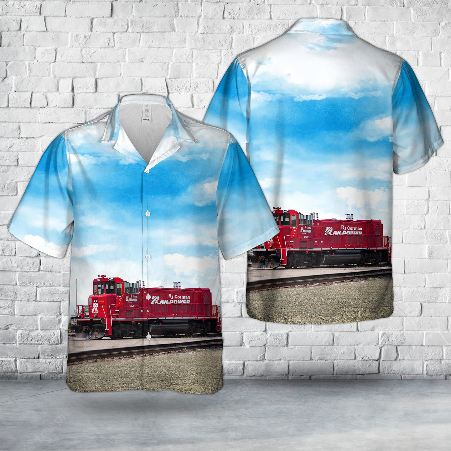 RJ Corman Railpower RP20BD Hawaiian Shirt