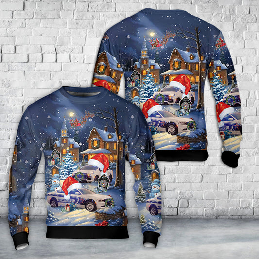 Raleigh, North Carolina, Wake County Sheriffs Office Christmas AOP Sweater
