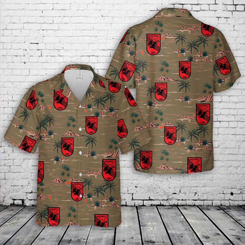 Red Skies 505th Parachute Infantry Regiment Vietnam era inspired Hawaiian Shirt