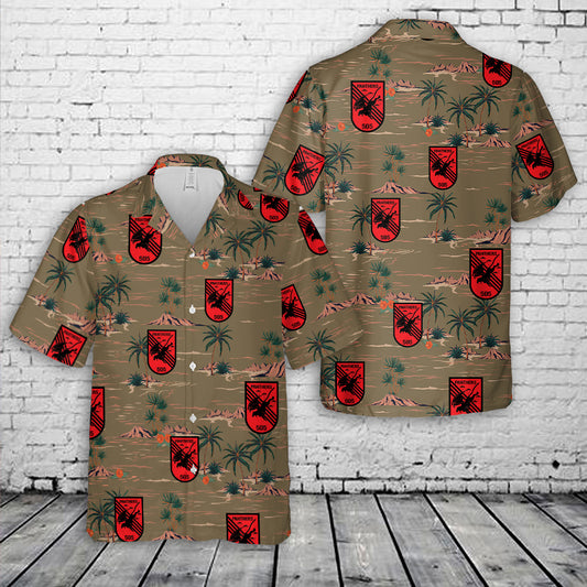 Red Skies 505th Parachute Infantry Regiment Vietnam era inspired Hawaiian Shirt