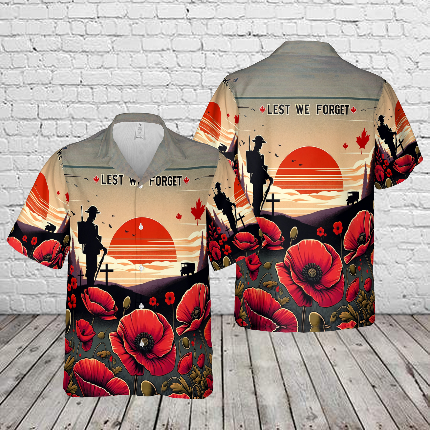 Remembrance Day Canada Lest We Forget Hawaiian Shirt
