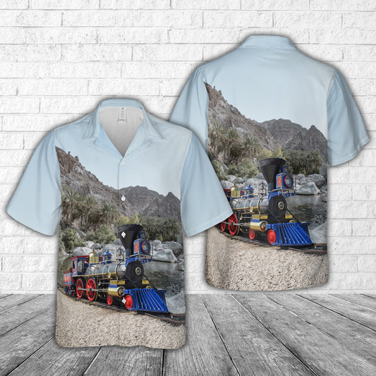 Replica of Central Pacific Railroad #60 steam locomotive (4-4-0) Hawaiian Shirt
