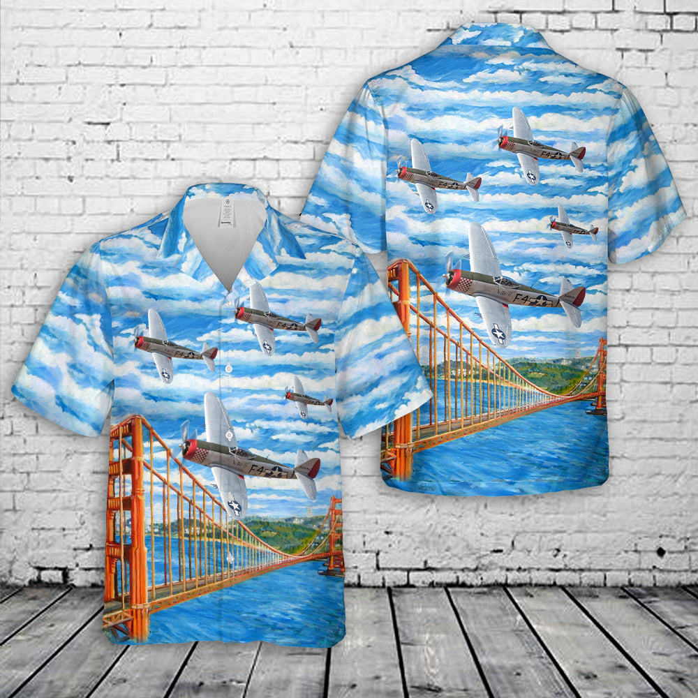 Republic P-47D Thunderbolt Nellie G-THUN Hawaiian Shirt