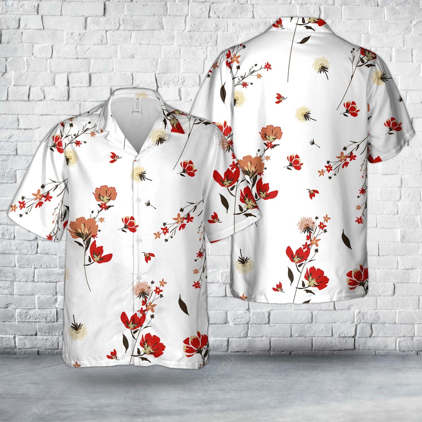 Retro wild flower pattern Hawaiian Shirt