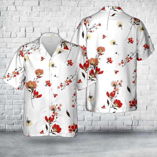 Retro wild flower pattern Hawaiian Shirt