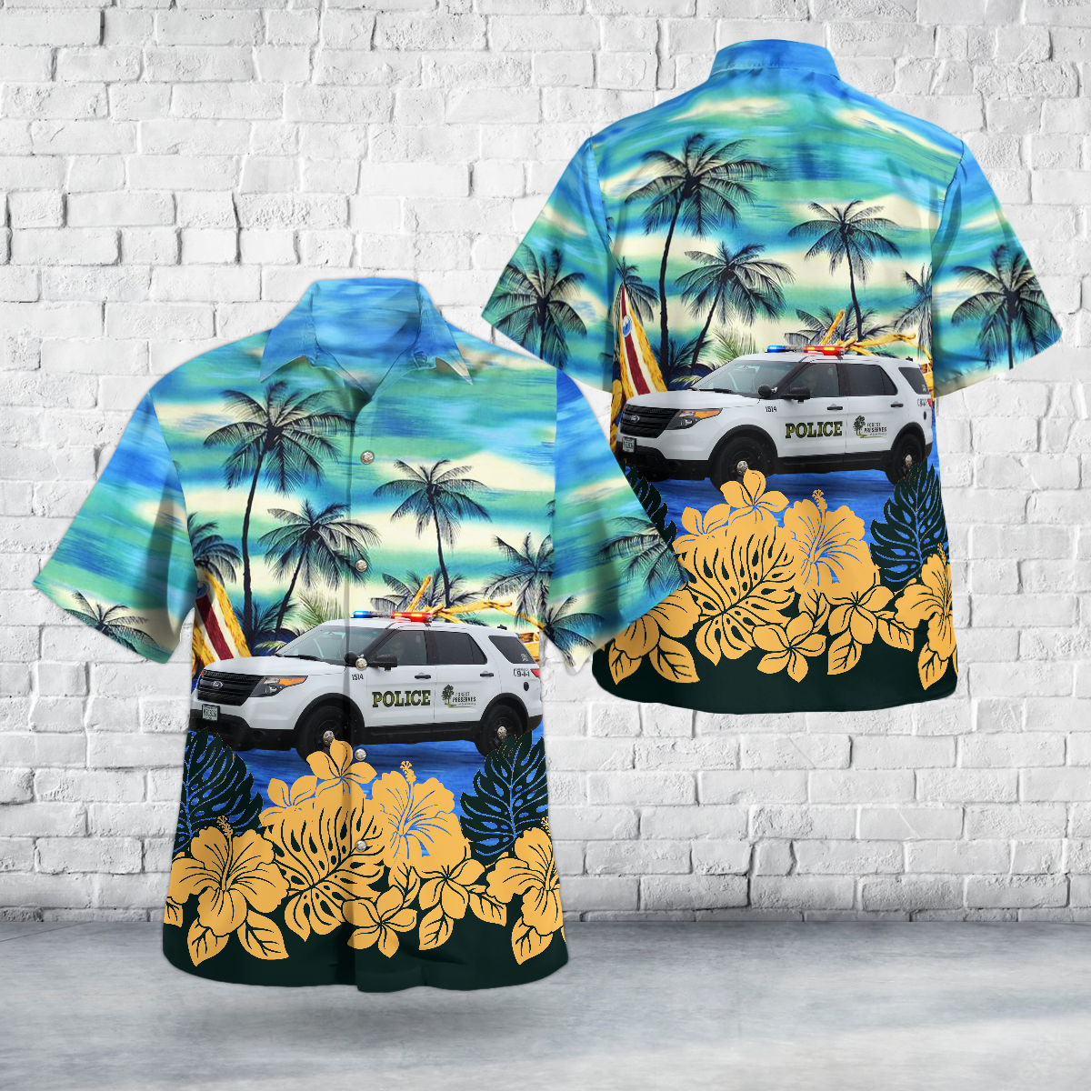 River Forest, Illinois, Forest Preserve District Of Cook County Police Department Ford Explorer Hawaiian Shirt