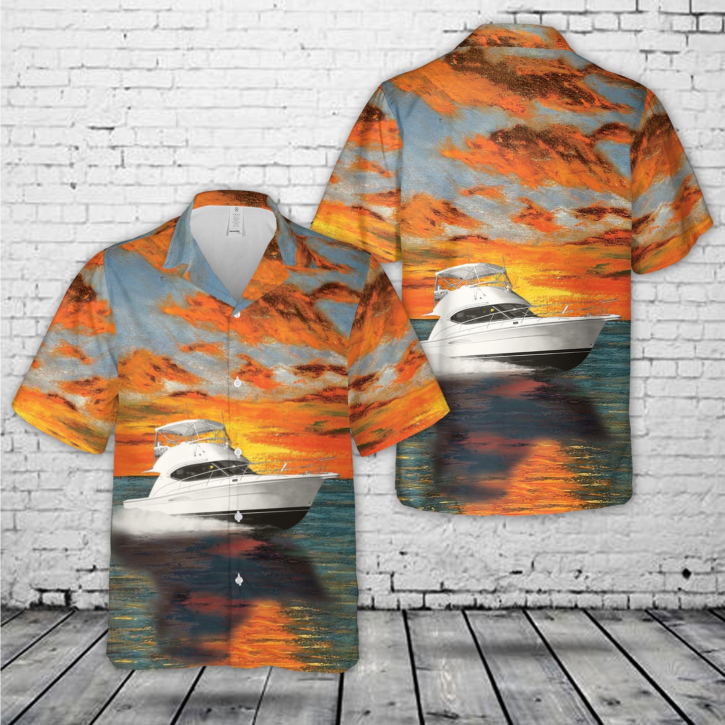 Riviera 33 Open Flybridge Modern Yacht Hawaiian Shirt