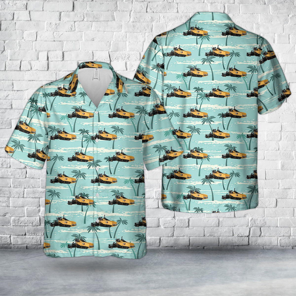 Road Construction Asphalt Paving Equipment Hawaiian Shirt