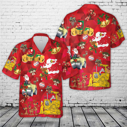 Road Construction Santa Christmas Hawaiian Shirt