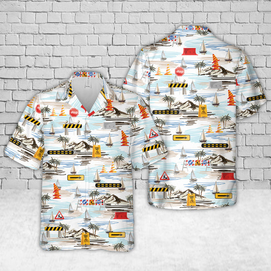 Road Construction Signs Hawaiian Shirt