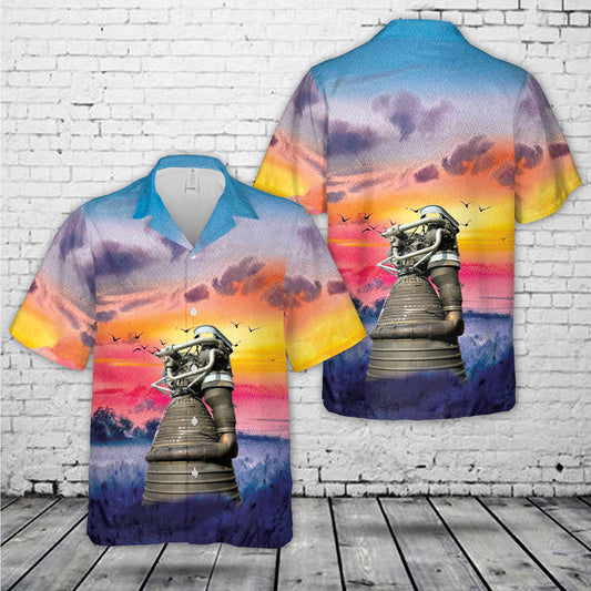 Rocketdyne F-1 Engine Hawaiian Shirt