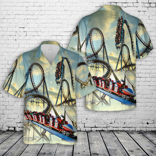 Roller Coaster Hawaiian Shirt