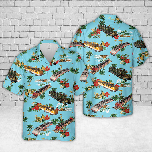 Roller Coaster Train Hawaiian Shirt