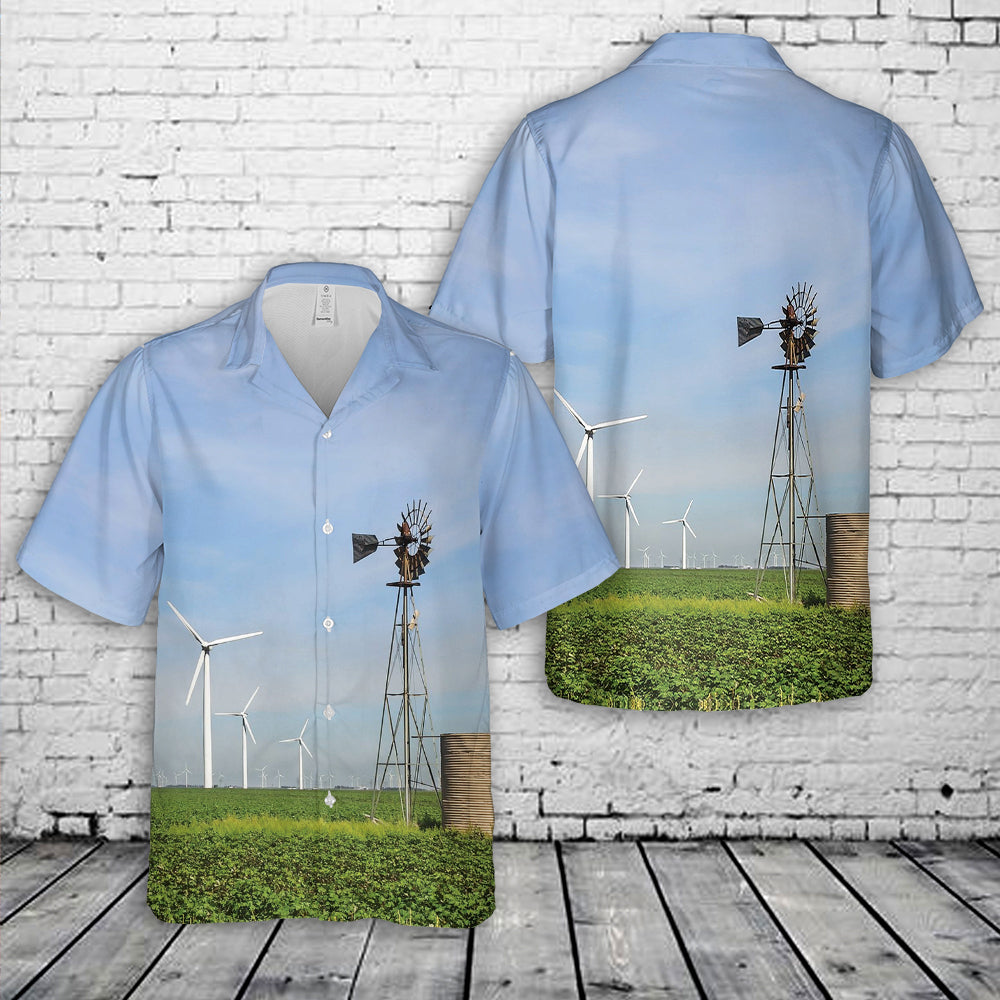 Roscoe Wind Farm Hawaiian Shirt