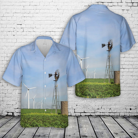 Roscoe Wind Farm Hawaiian Shirt
