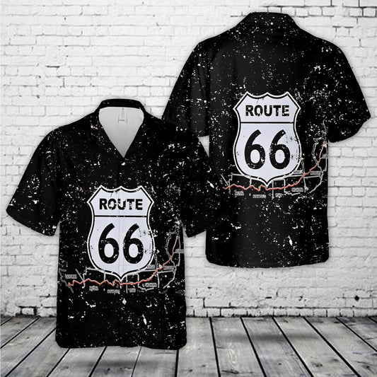 Route 66 Rug American Highway Hawaiian Shirt