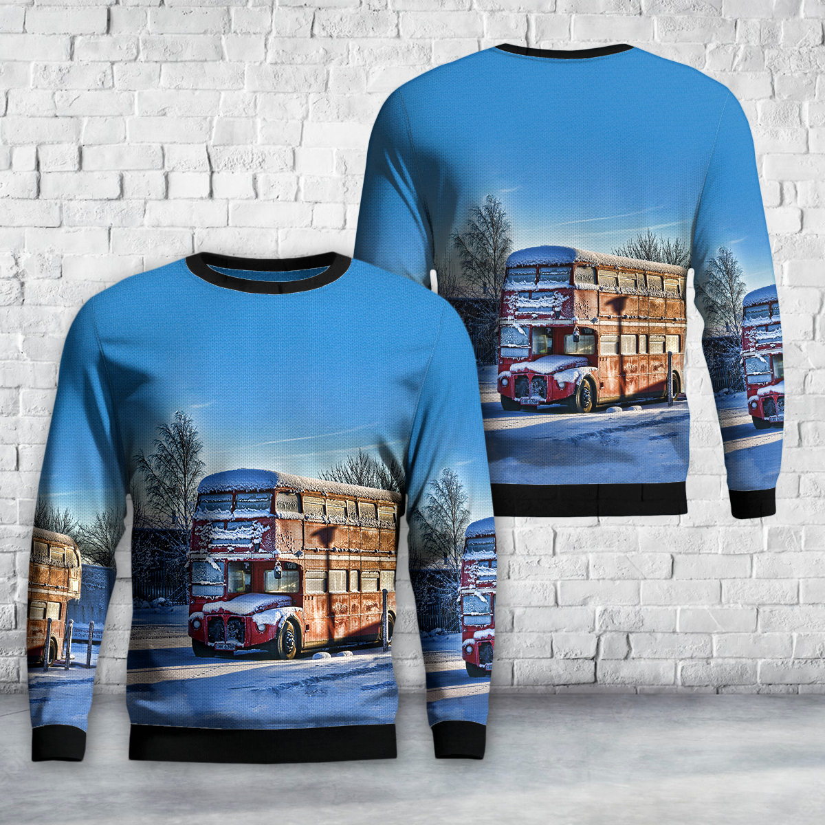 Routemaster Double Decker Bus Christmas Sweater