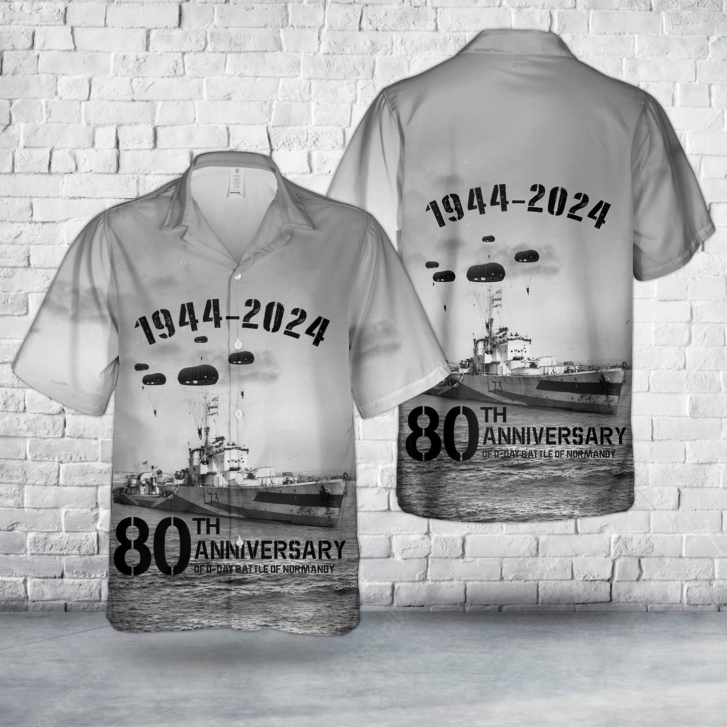 Royal Navy HMS Melbreak (L73) In Omaha Beach Hawaiian Shirt