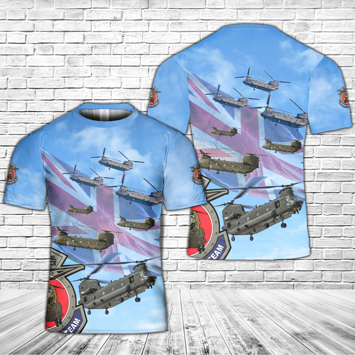 Royal Air Force Chinook Display Team aerobatics display team T-Shirt 3D