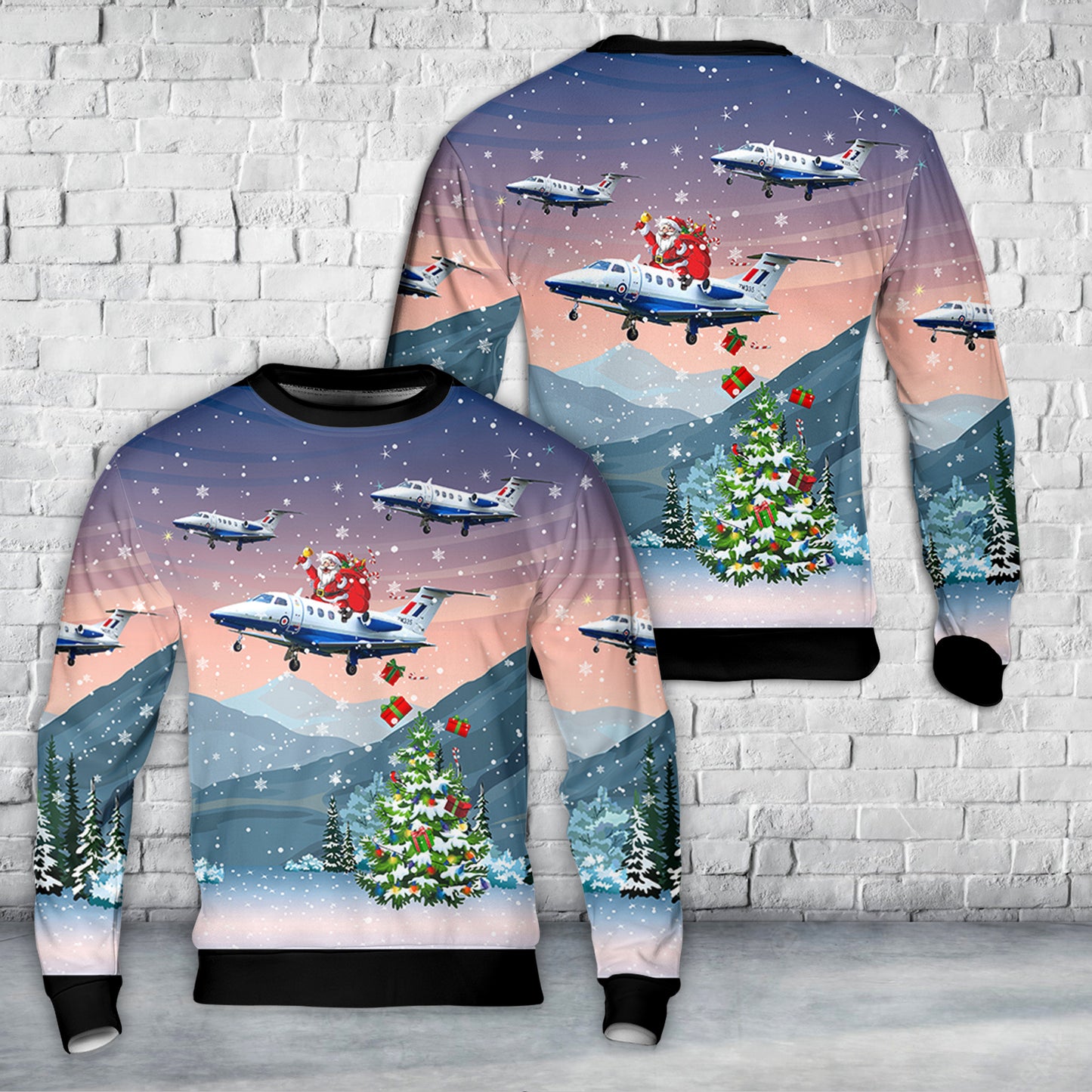 Royal Air Force Embraer Phenom 100E Christmas AOP Sweater