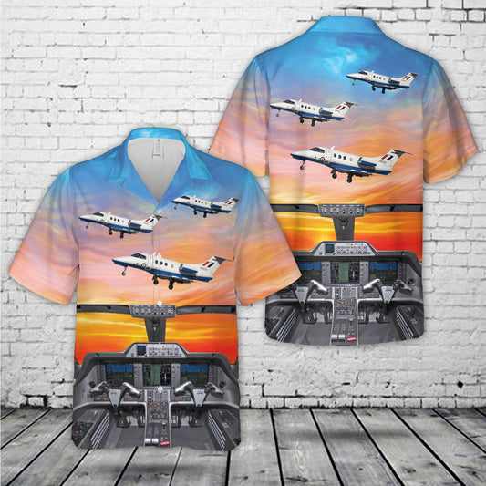Royal Air Force Embraer Phenom 100 Cockpit Hawaiian Shirt