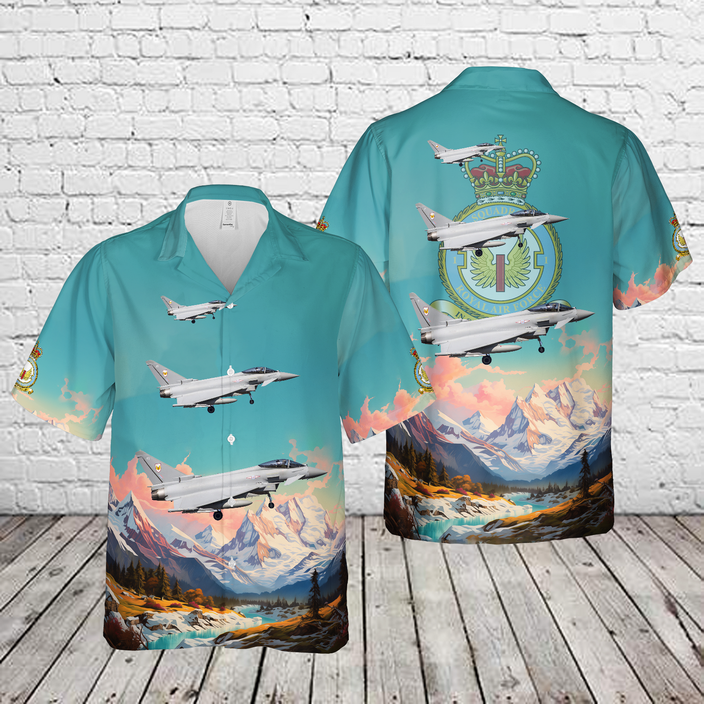 Royal Air Force Eurofighter Typhoon FGR.4 ZK340 Of No. 1 (F) Squadron Hawaiian Shirt