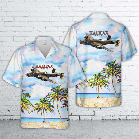 Royal Air Force Handley Page Halifax Hawaiian Shirt