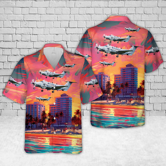 Royal Air Force Hawker Beechcraft 350CER Shadow R1 (B300C) Hawaiian Shirt