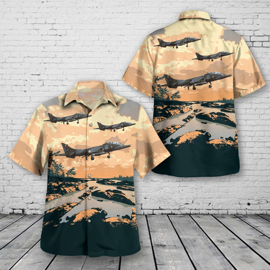 Royal Air Force Hawker Siddeley Harrier T4 Hawaiian Shirt