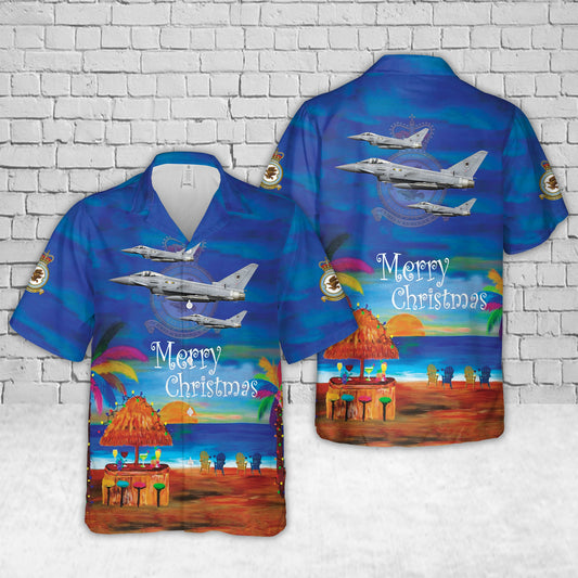 Royal Air Force No. 11 Squadron RAF Eurofighter Typhoon FGR.4 Christmas Hawaiian Shirt