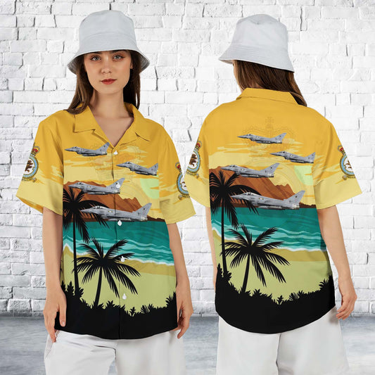 Royal Air Force No. 11 Squadron RAF Eurofighter Typhoon FGR.4 Hawaiian Shirt For Women