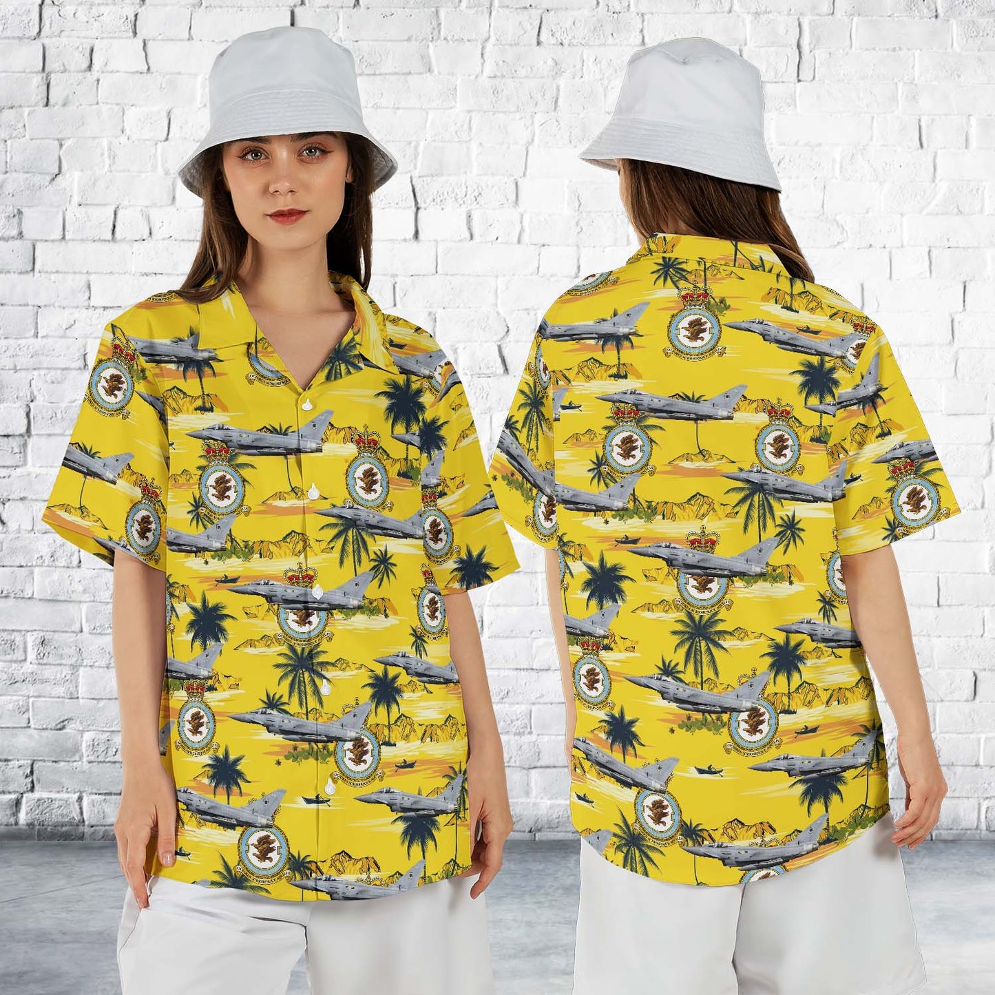 Royal Air Force No. 11 Squadron RAF Eurofighter Typhoon FGR.4 Hawaiian Shirt For Women