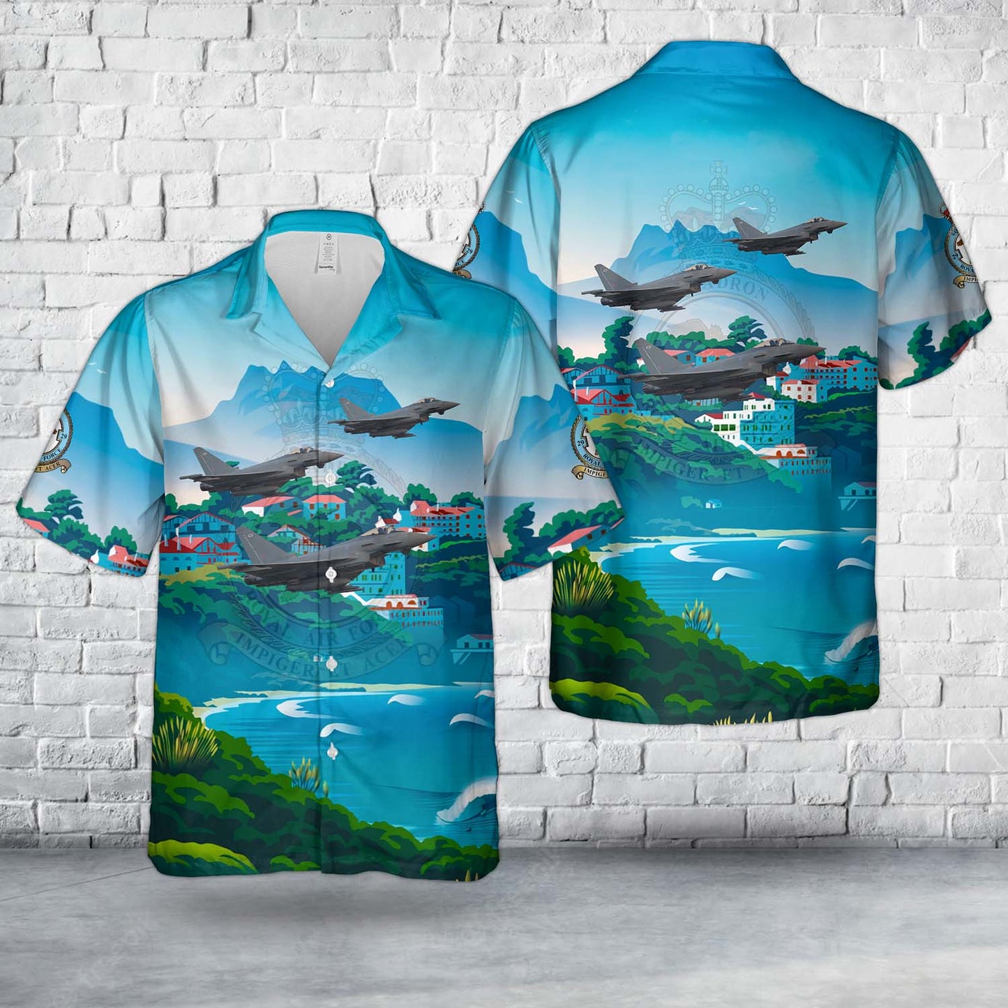 Royal Air Force No. 29 Squadron RAF Eurofighter Typhoon Jet FGR4 ZK428 Hawaiian Shirt