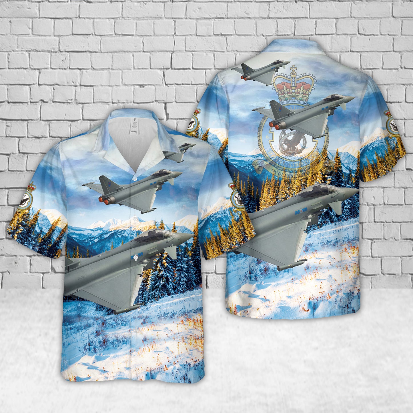 Royal Air Force Typhoon FGR4 ZK330 'EZ' of No. 6 Squadron Christmas Hawaiian Shirt