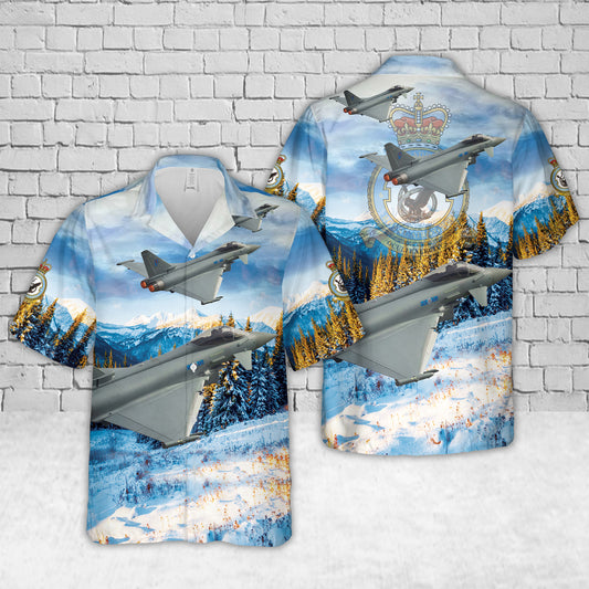 Royal Air Force Typhoon FGR4 ZK330 'EZ' of No. 6 Squadron Christmas Hawaiian Shirt