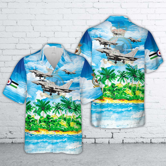 Royal Air Force Typhoon FGR4 ZK372 No. 12 Squadron RAF, RAF Coningsby Hawaiian Shirt