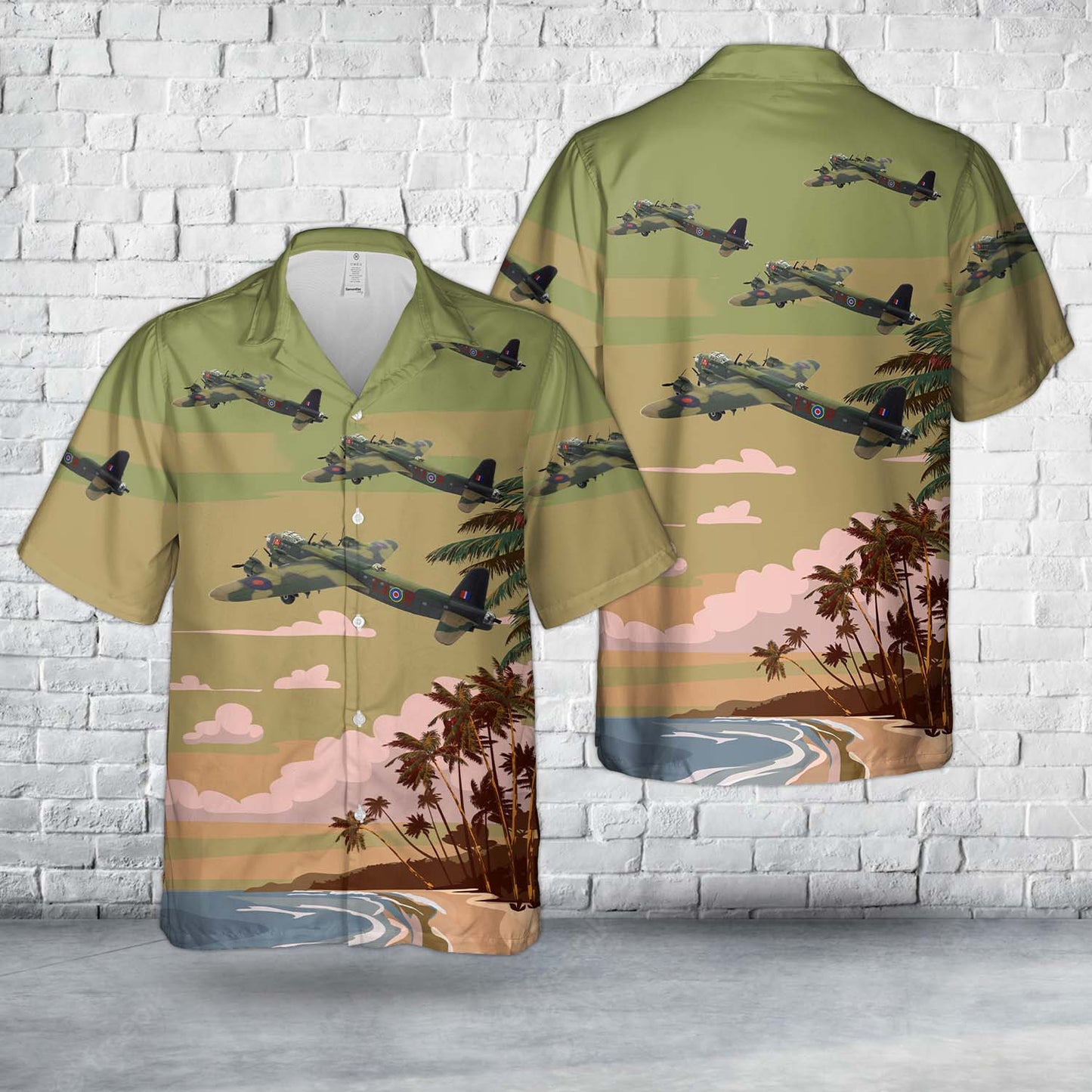 Royal Air Force Short Stirling Bomber "Jolly Roger" Hawaiian Shirt