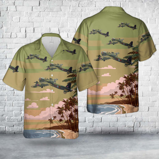 Royal Air Force Short Stirling Bomber "Jolly Roger" Hawaiian Shirt